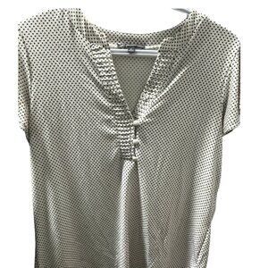 Adrianna Papell Polka Dot Flutter Sleeve Top